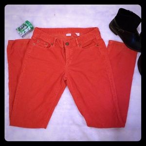 J.Crew city fit orange corduroy pants 28R